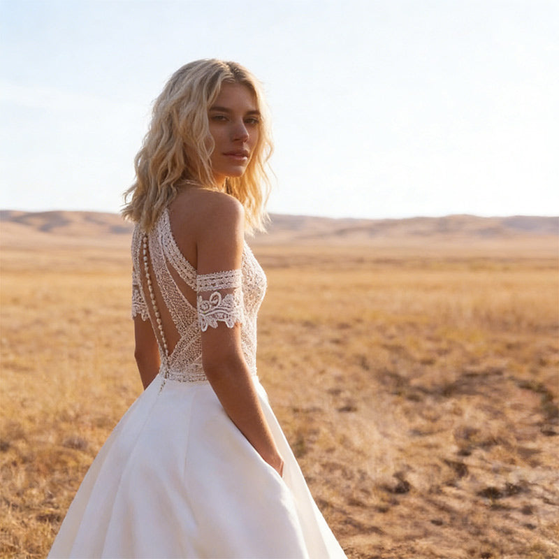 Kurzes Brautkleid Perlen Bestickt Corsage Sexy Mini Standesamt Party After-Party Kleid Weiß 2-26W