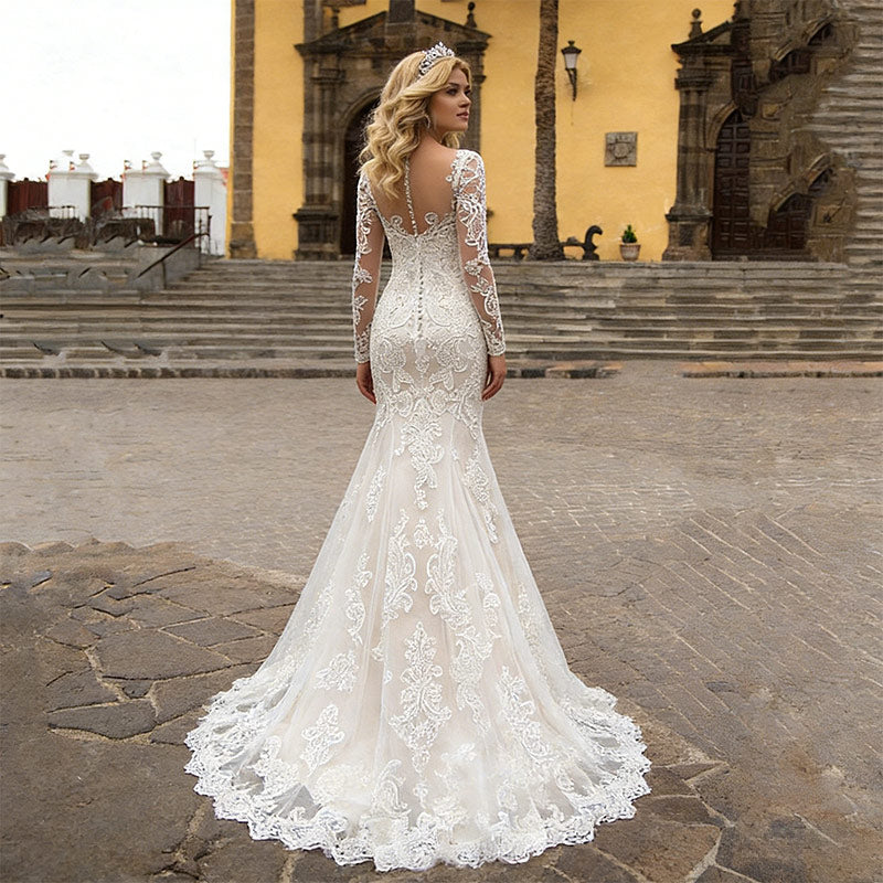 Boho Brautkleid Neckholder Spitze Beinschlitz A-Linie Sommer Strand Standesamt Hochzeitskleid Weiß 2-26W