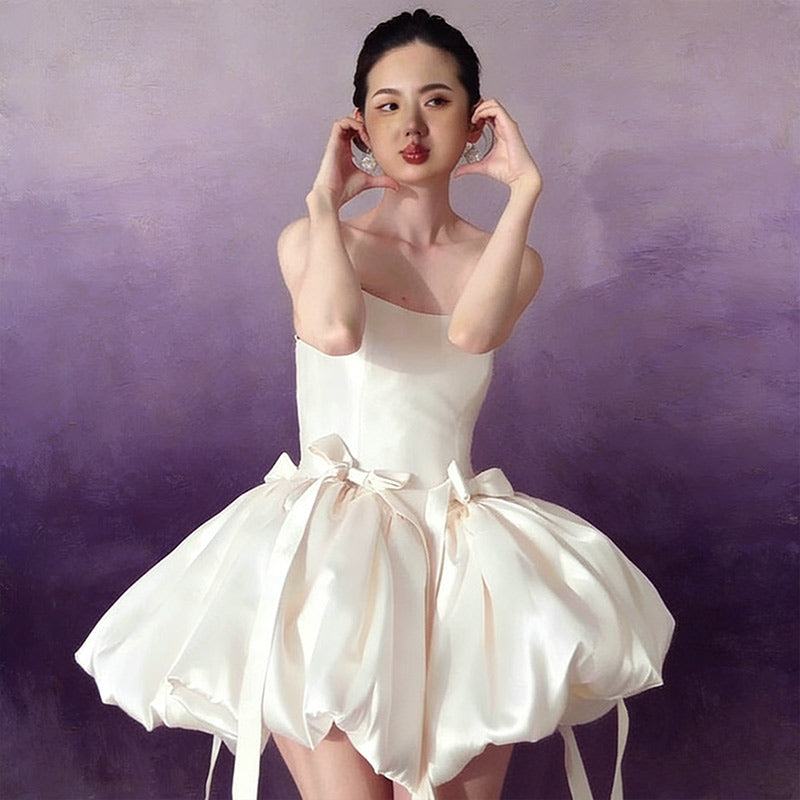 Sexy Brautkleid Kurz Korsage Asymmetrisch Tüll Modern Party Standesamt Hochzeitskleid Weiß 32-44