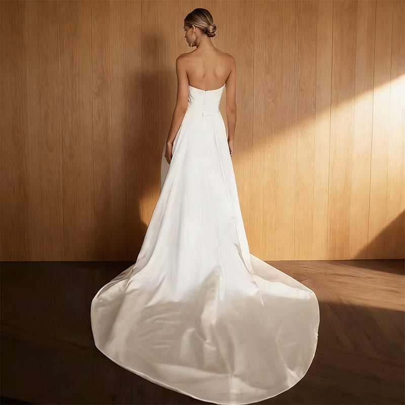 Meerjungfrau-Stil Brautjungfernkleid mit V-Ausschnitt – Bodenlanges Chiffon Kleid mit Taillierung für Hochzeitsgäste 2-26W