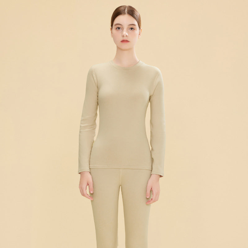 Unisex Thermo-Set – Langarmshirt und lange Hose aus Wolle und Seide für Herbst und Winter