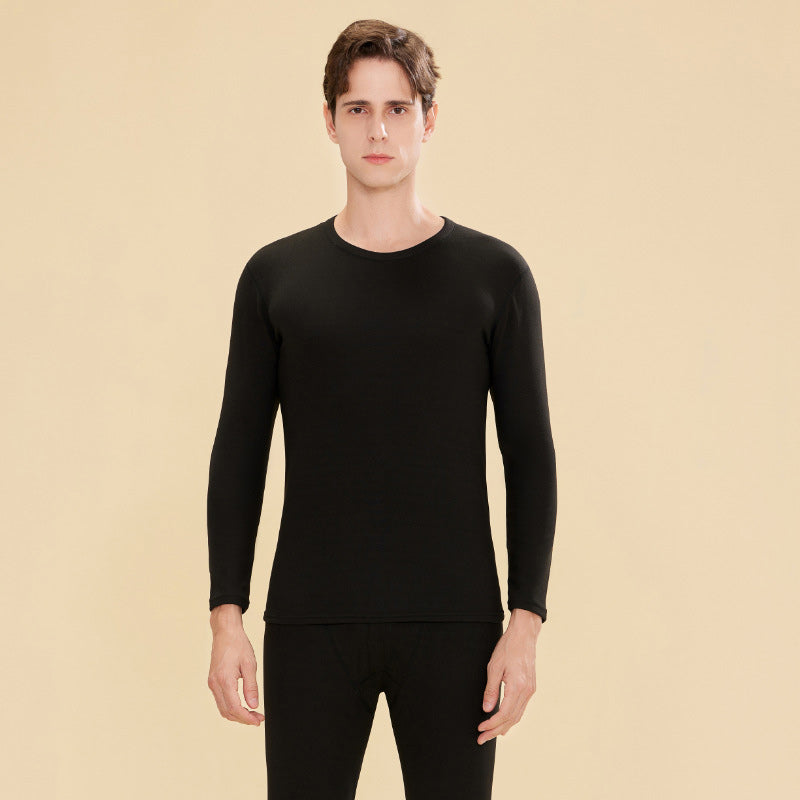 Unisex Thermo-Set – Langarmshirt und lange Hose aus Wolle und Seide für Herbst und Winter